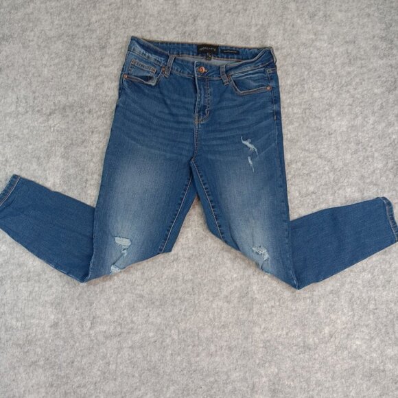 Kendall + Kylie The Ultra Babe Skinny 11/30 Midrise Distressed Denim Slim Fit​​ - Picture 5 of 16